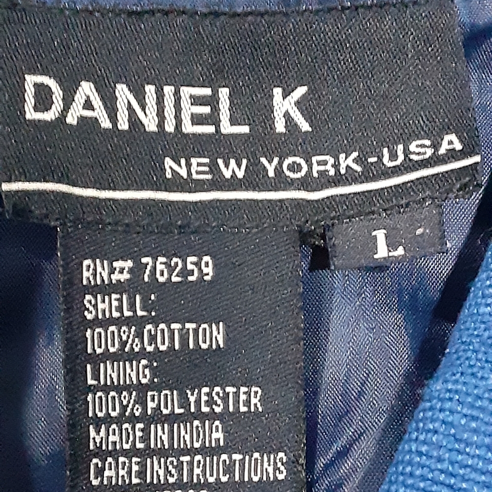 VINTAGE Daniel K 100% cotton embroidered Jacket size L - Picture 12 of 12
